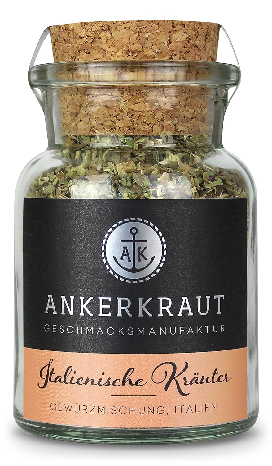 Ankerkraut Italienische Kräuter, mediterranes Universalgewürz für Pasta, Pizza und Salade, 25 g im Korkenglas