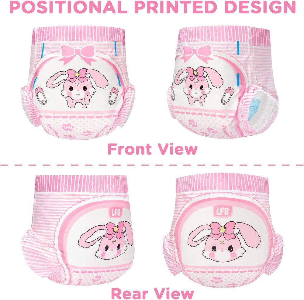 Scutece imprimate pentru adulți 5500-5800 ml, 10 bucăți - Baby Usagi (XL)