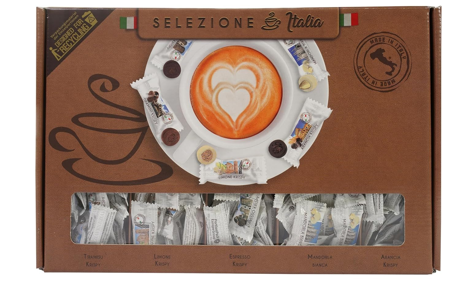 HELLMA Selección Italiana - 200 uds. Dulces italianos envasados ​​individualmente, ideales para hoteles o pensiones Naty Shop Chocolates