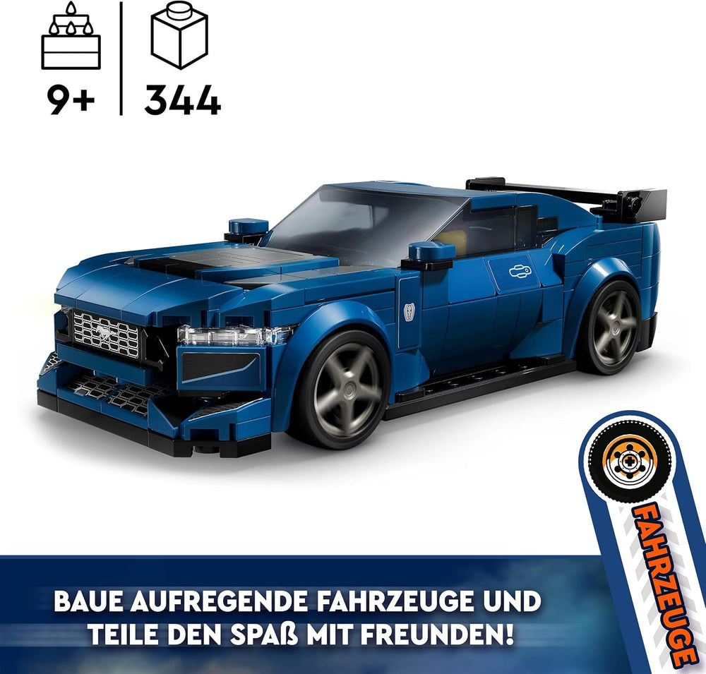 LEGO Speed Champions Ford Mustang Coche deportivo Dark Horse Minifiguras Coche de juguete para que los niños construyan, jueguen y expongan, regalo para niños, niñas y fanáticos de los automóviles 9 años 76920 Juegos de construcción Besuche den LEGO-Store