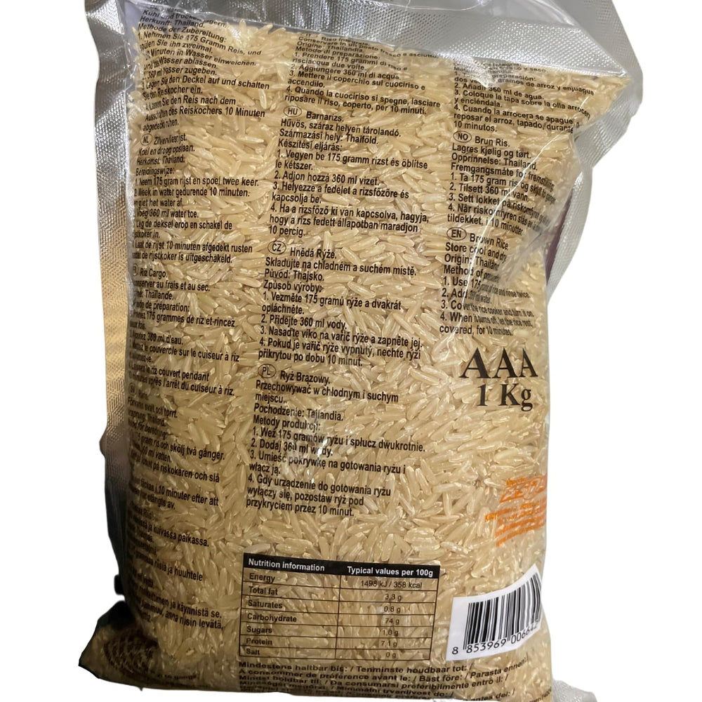 ARROZ ROYAL THAI - Arroz integral fragante de grano largo - 1 x 1 kg