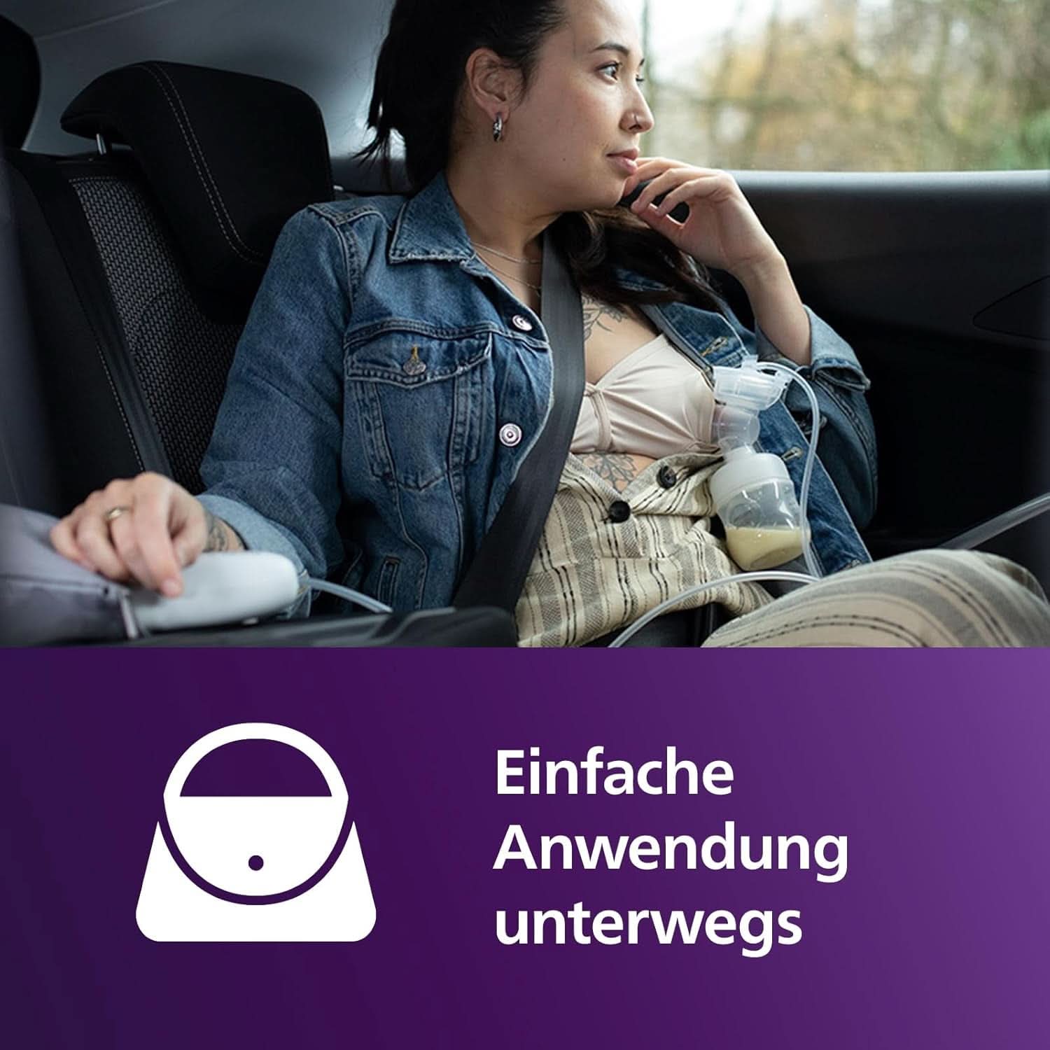 Elektronische Philips Avent Einzelmilchpumpe Premium - Mit Natural Motion Technologie, Wiederaufladbarem Akku, Timer-Anzeige (Modell SCF396/31) Accesorios Alimentación y Lactancia Bebe Naty Shop