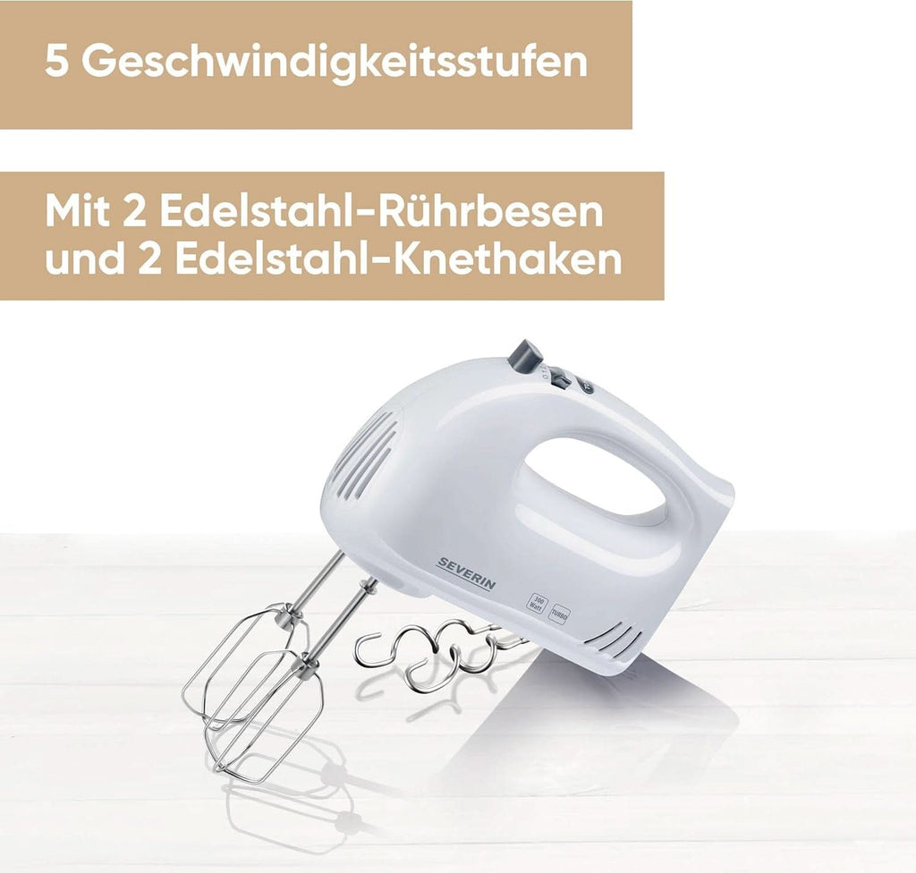 SEVERIN Handmixer HM3820 (LBH 20X9X14 Cm) LBH 20X9X14 Cm Weiß Bucatarie Naty Shop