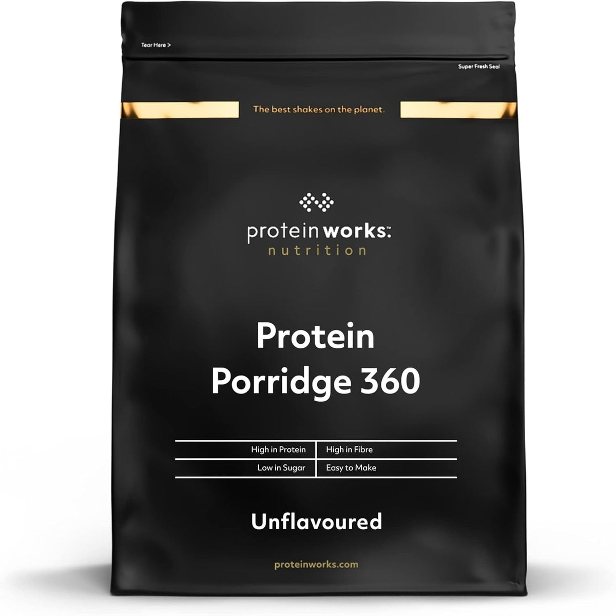 Protein Works - Protein Porridge 360 | Mit Zusätzlichen Vitaminen & Mineralien | Proteinreiches Frühstück | Kalorienarme Haferflocken | 13 Servings | Natürlich | 1Kg Cereale Naty Shop Default Title