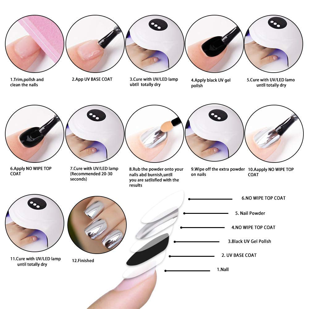 BISHENGYF Rose Gold Chrome Nail PowderNeue Upgrade Grosse Kapazität Chrom PulverSuper-Spiegeleffekt Metall Mirror Chrome Powder –Neon Glassy Pearl Effect Glitter Nagelkunst Pulver Für DIY Salon