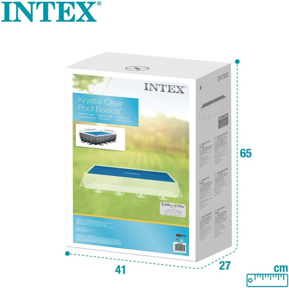 Funda de colchón Intex Ultra Frame rectangular 549 x 274 cm, grosor 160 micras, dimensiones de fabricación: 538 x 253 cm, 28016, azul