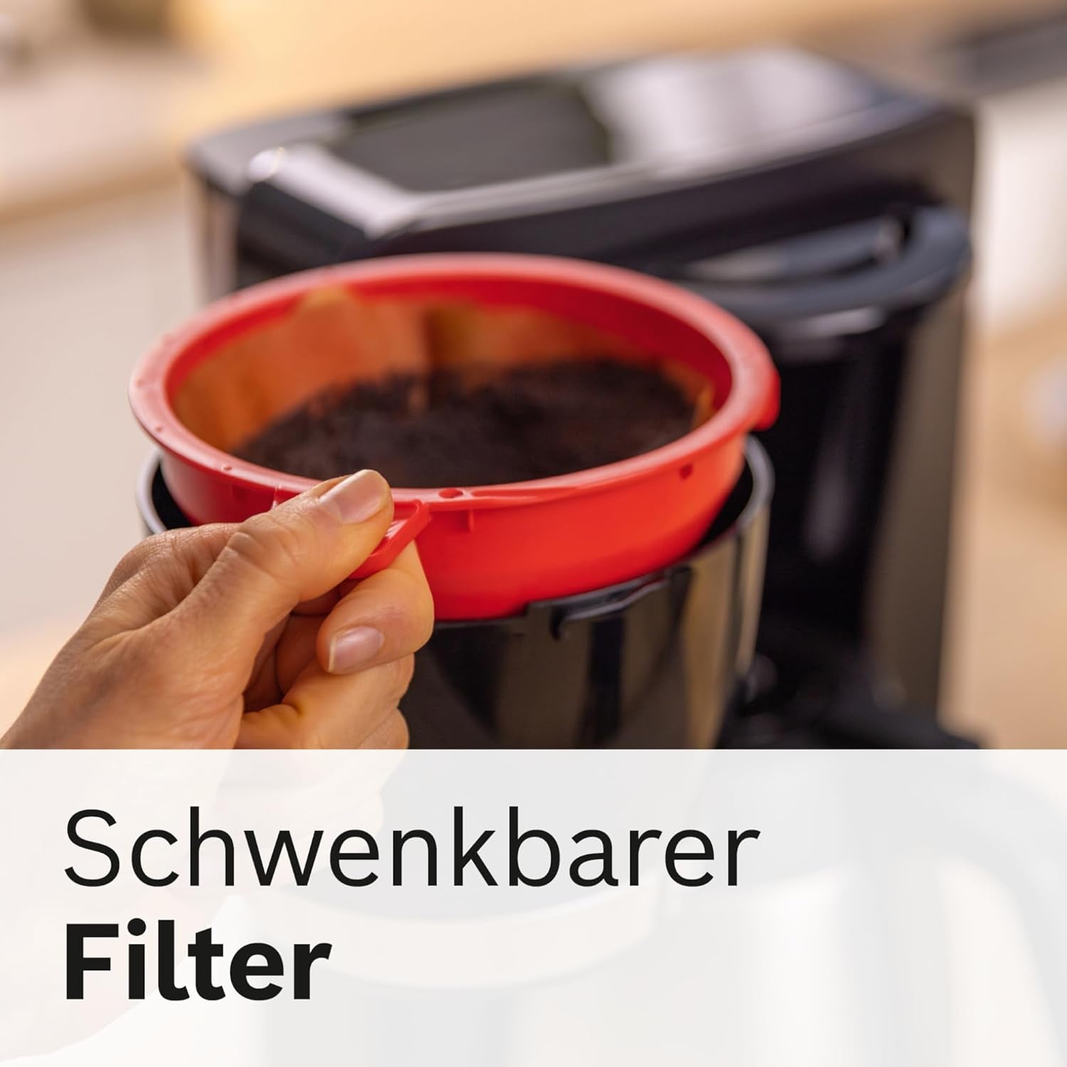 Espressor cu filtru Bosch MyMoment TKA6M273, carafă termică de 1L, pentru 8-12 cești, sistem anti-picurare, suport pentru filtru rotativ, program de detartrare, rezervor de apă detașabil, 1200 wați, negru mat