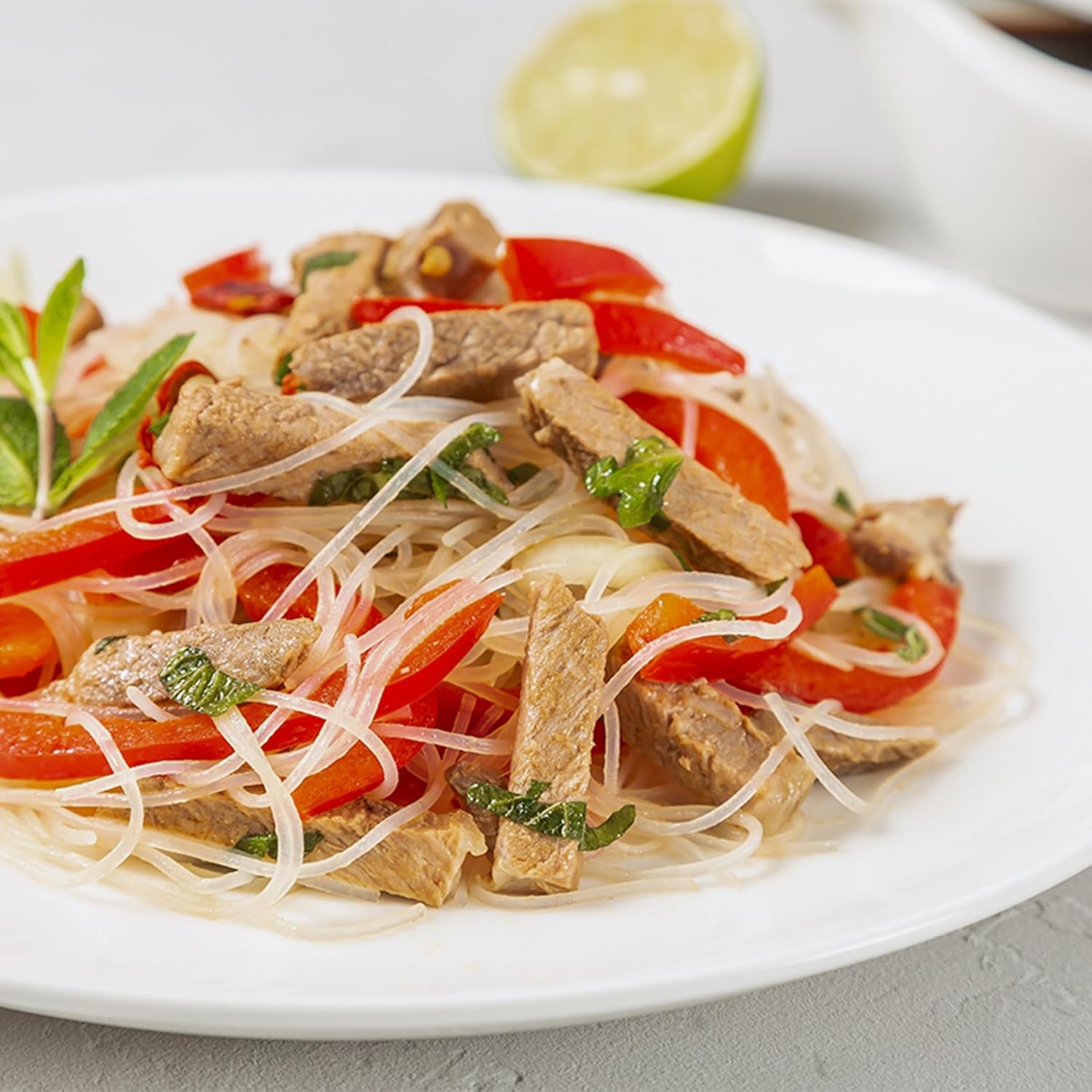 Fideos de vidrio orgánicos Bioasia - Fideos de vidrio largos con almidón de guisante orgánico - Naturalmente veganos y sin gluten - 1 x 100 g