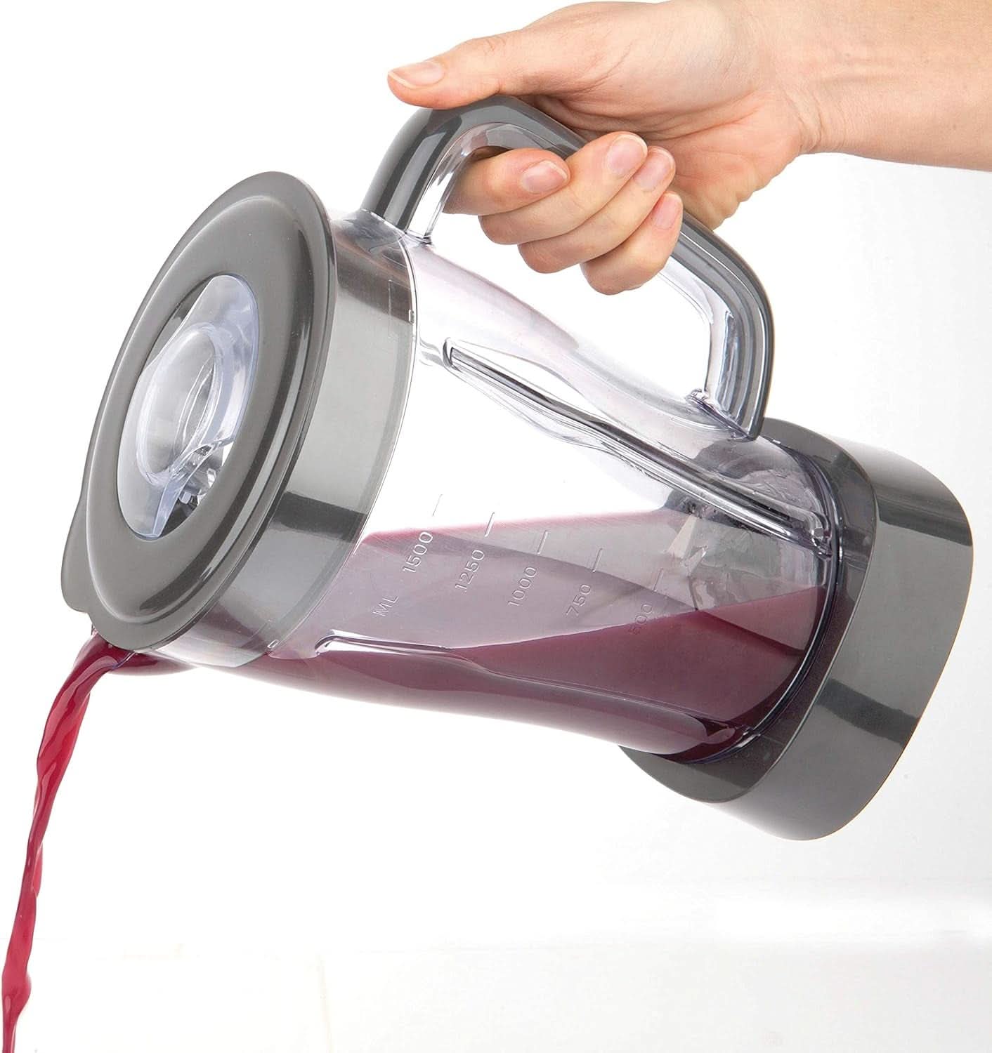 BLACK+DECKER Batidora de pie | 500W | 2 velocidades | Función de pulso | Glaskrug | 1,5 litros | Edelstahlmesser Mit 4 Klingen | Herausnehmbar Und Leicht Zu Reinigen | Cocina Weiß Und Grau Tienda Naty