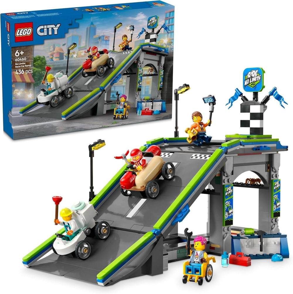 LEGO City No Limits: Carrera de Jabonera con Rampa - Juguete de construcción para niños y niñas a partir de 6 años - Set con 2 cajas de jabón y 4 minifiguras de Corredor - Idea de regalo para niños 60460 Juegos de construcción Besuche den LEGO-Store Default title