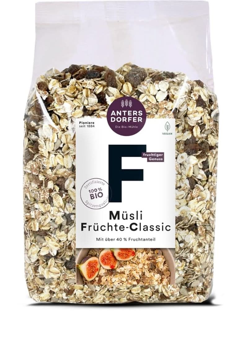 Antersdorfer Muesli fructe clasic, 1 kg Cereale Naty Shop
