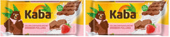 Chocolate con leche Kaba con crema de fresa, barra de chocolate rellena, barra de 90 g, chocolate derretido en la boca con crema afrutada de fresa y sabor original Kaba (paquete de 2)
