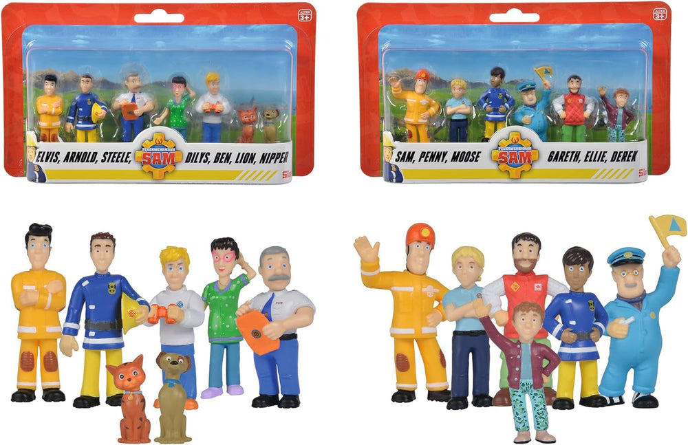 Simba 109252538 - Set Figuras Sam El Bombero, 6 Piezas, 2 Surtidos, Solo Incluye Una Versión, Muñecos De 5-7cm, A Partir De 3 Años Figuras De Acción Naty Shop