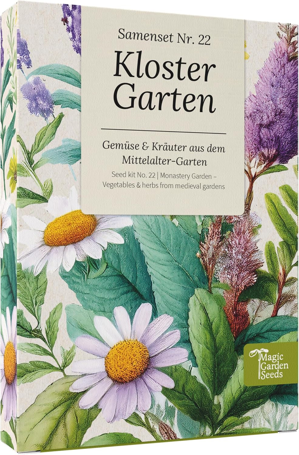 Magic Garden Seeds - El Jardín del Monasterio: Verduras y Hierbas de la Edad Media - Caja de 9 Semillas Históricas Culinarias, Medicinales y de Huerta