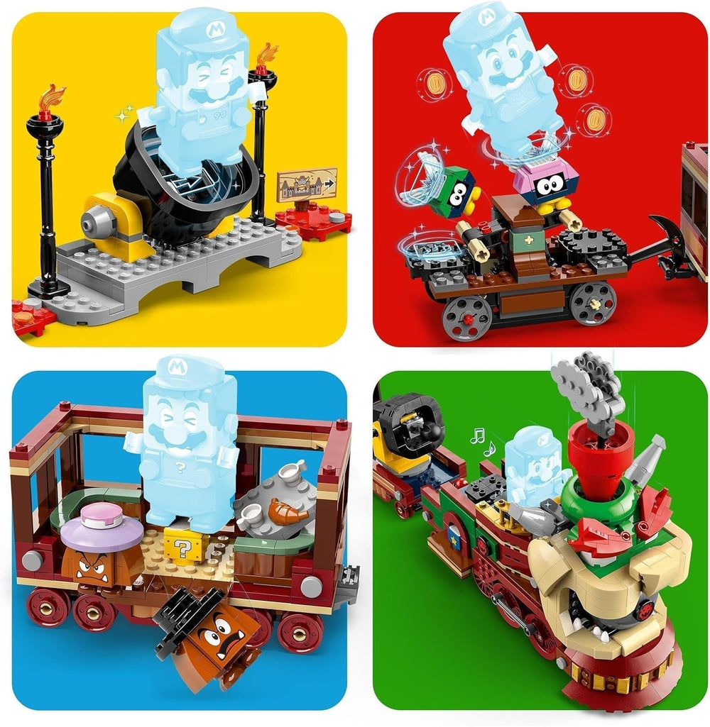 LEGO Super Mario Express Tren Bowser Juego de aventuras para niños con Hammer Brother 2 Gumbas y 2 Parapunctures Regalo de Nintendo para niños y niñas Gamers 71437 Juegos de construcción Besuche den LEGO-Store