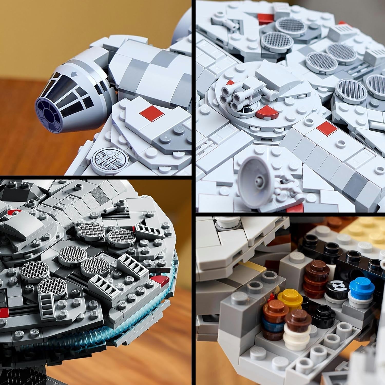 LEGO Star Wars Set del 25º Aniversario del Halcón Milenario para adultos Barco para construir Kit de modelo de nave espacial coleccionable Una Nueva Esperanza Regalos para hombres y mujeres 75375 Juegos de construcción Besuche den LEGO-Store