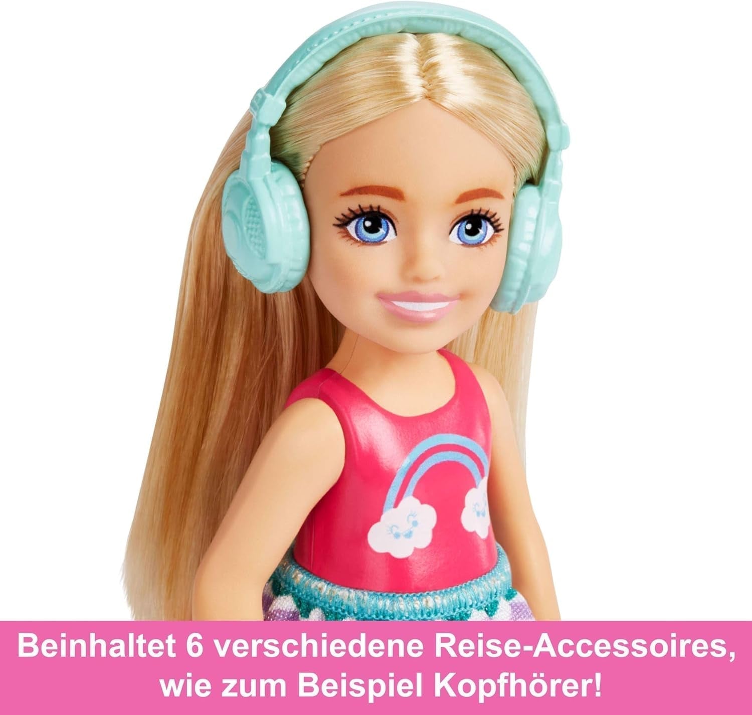 Jucărie Barbie, păpușă Chelsea și accesorii, set de călătorie cu câine și 6 piese, inclusiv suport pentru câine, HJY17 Papusi Naty Shop