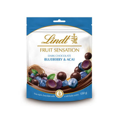 Lindt Chocolate Sensation Fruta Arándano y Acai | 150 gramos | Esfera de chocolate negro con relleno refinado de frutas a base de manzana | Regalo de chocolate | regalo de chocolate