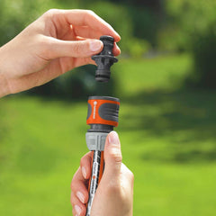 Set de cuplaje Gardena: Cuplaj furtun pentru prelungitor de 13 mm (1/2 inch) și 15 mm (5/8 inch), chiar și sub presiune mare a apei, asamblare ușoară (18283-20)