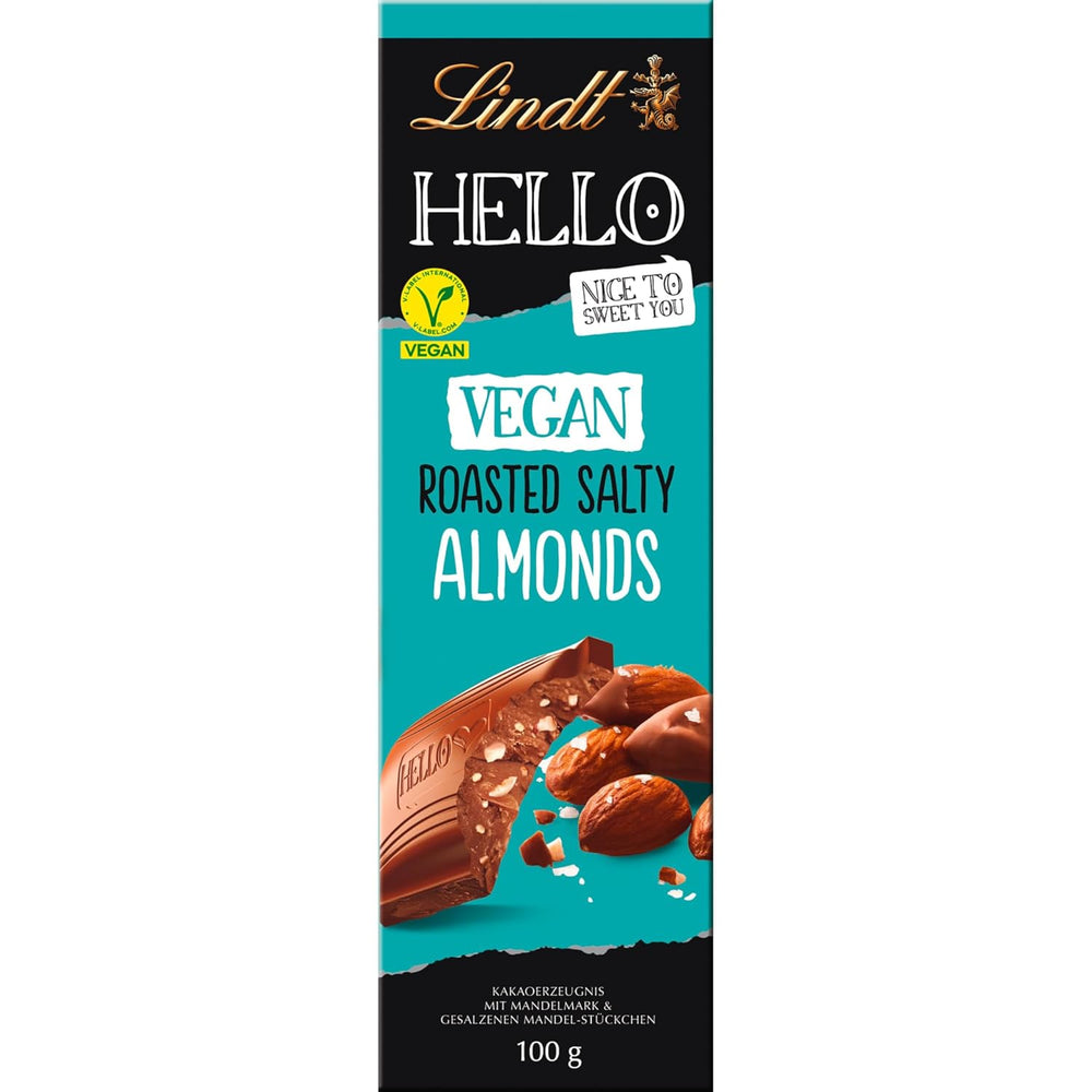 Lindt Hello chocolate, almendras tostadas y saladas, 100g