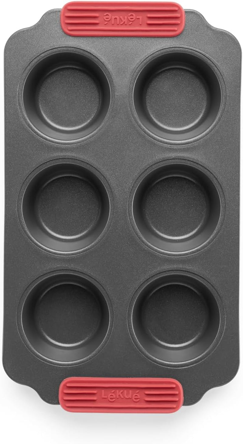 Lékué Muffin-Backform, Antihaftbeschichtet, Metall, 6 Mulden Matrite si tavi pentru copt Naty Shop