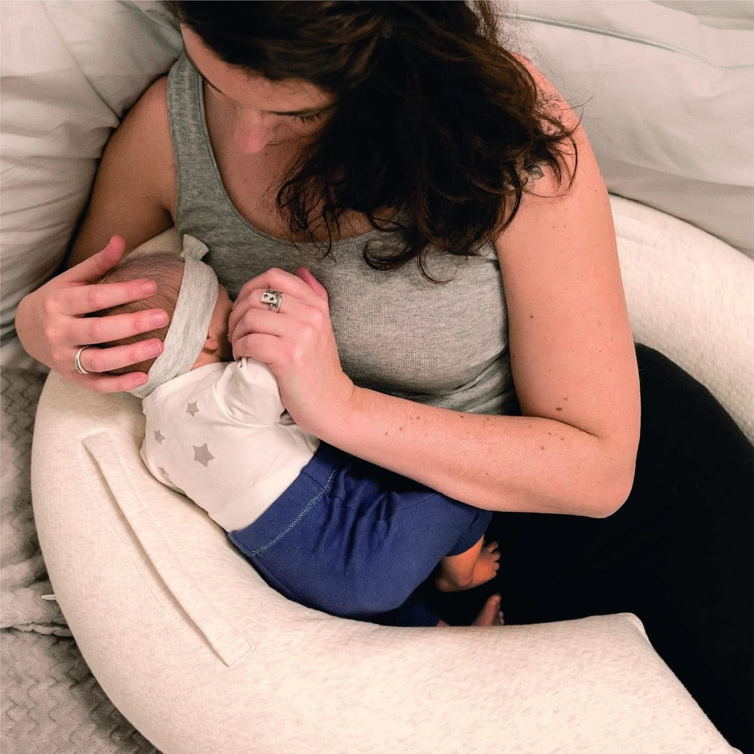 Almohada de lactancia multifuncional, 4 en 1, Soft Nova, beige, almohada individual: 202 cm, sillón, 40 X 75 X 22 cm Accesorios Alimentación y Lactancia Bebe Naty Shop