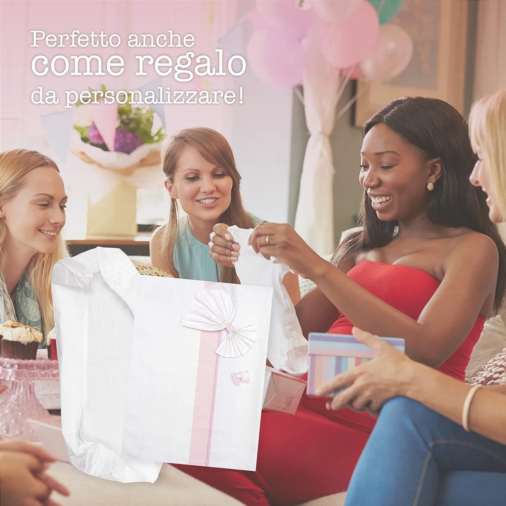 Juego de ropa de cama para capazo blanco y rosa, compuesto por 1 sábana bajera, 1 sábana encimera con cinta de Aida para bordar y 1 funda de almohada, 100% algodón, Made in Italy Edredones y edredones Naty Shop