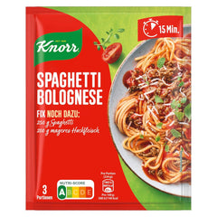 Knorr Fix Würzmischung Spaghetti Boloñesa para un delicioso plato de fideos con ingredientes naturales 40 g