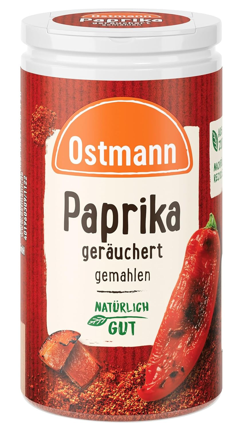 Ostmann Gewürze - Pimentón geräuchert | Rauchiges Aroma für Bratkartoffeln, Gulasch oder Rührei | 35 g en Der Streudose