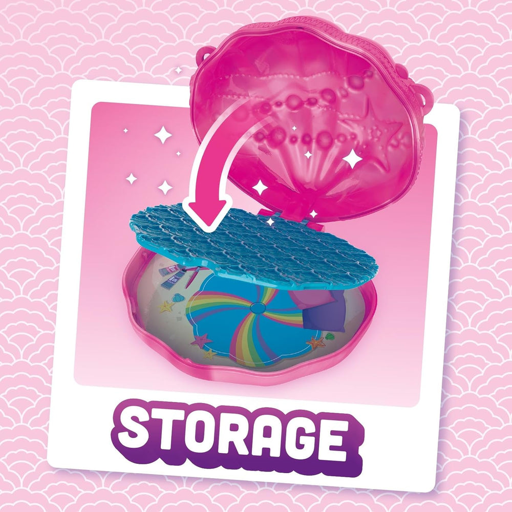 Mermaids Coral Meerjungfrauen-Puppe mit 1 Muscheltasche, 1 Meerjungfrauenschwanz, 1 Haustier, Kleidung, Accessoires und Schuhe
