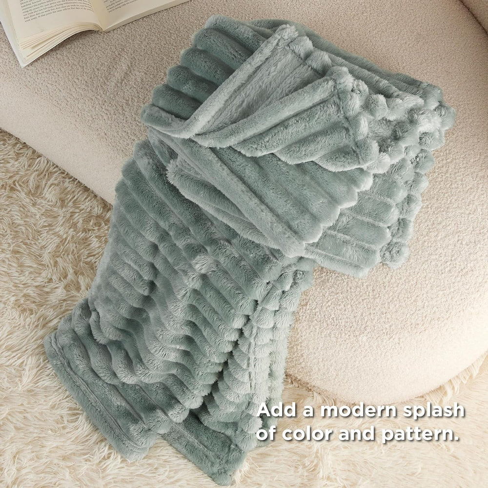 BEDSURE Manta Polar Verde Salvia para Sofá - Mantas Acogedoras Súper Suaves para Mujer, Linda Manta Pequeña para Niñas, Camas y Mantas de 127 X 152 Cm Beuche den BEDSURE-Store