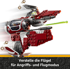 LEGO Star Wars 75401 Ahsokas Jedi Interceptor, figuras para fans de The Clone Wars, minifiguras de Ahsoka Tano y Anakin Skywalker, con luces y R7-A7, para jóvenes y mujeres de 8 años