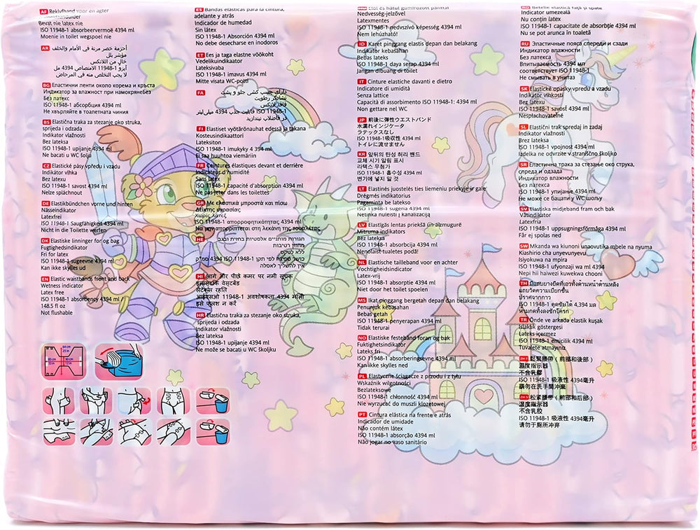 Pañales de cuento de hadas con soporte de aluminio - talla M - 15 piezas