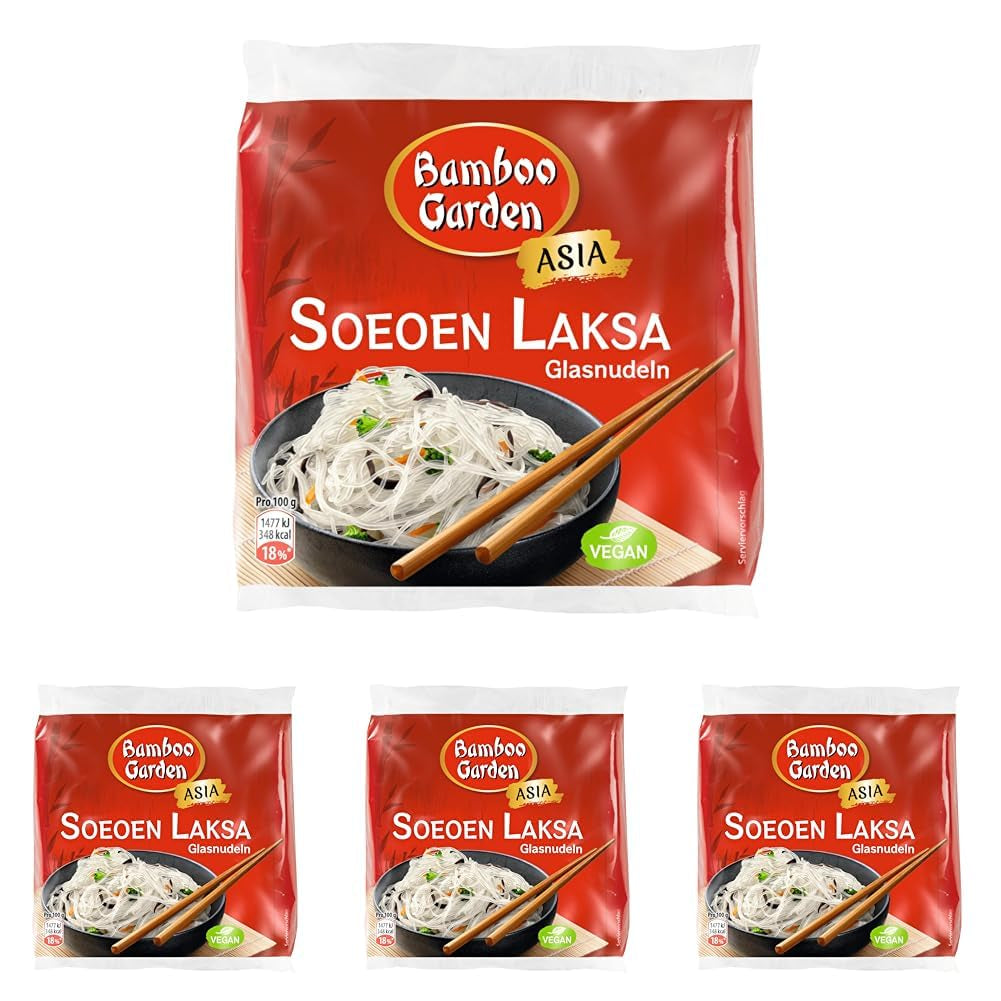 Fideos de vidrio Soeoen Laksa de Bamboo Garden, 100 g