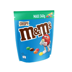 M&M'S Crispy, lentejas crujientes de chocolate y centro crujiente, chocolate, 1 paquete (1 x 340 g) (paquete de 2)