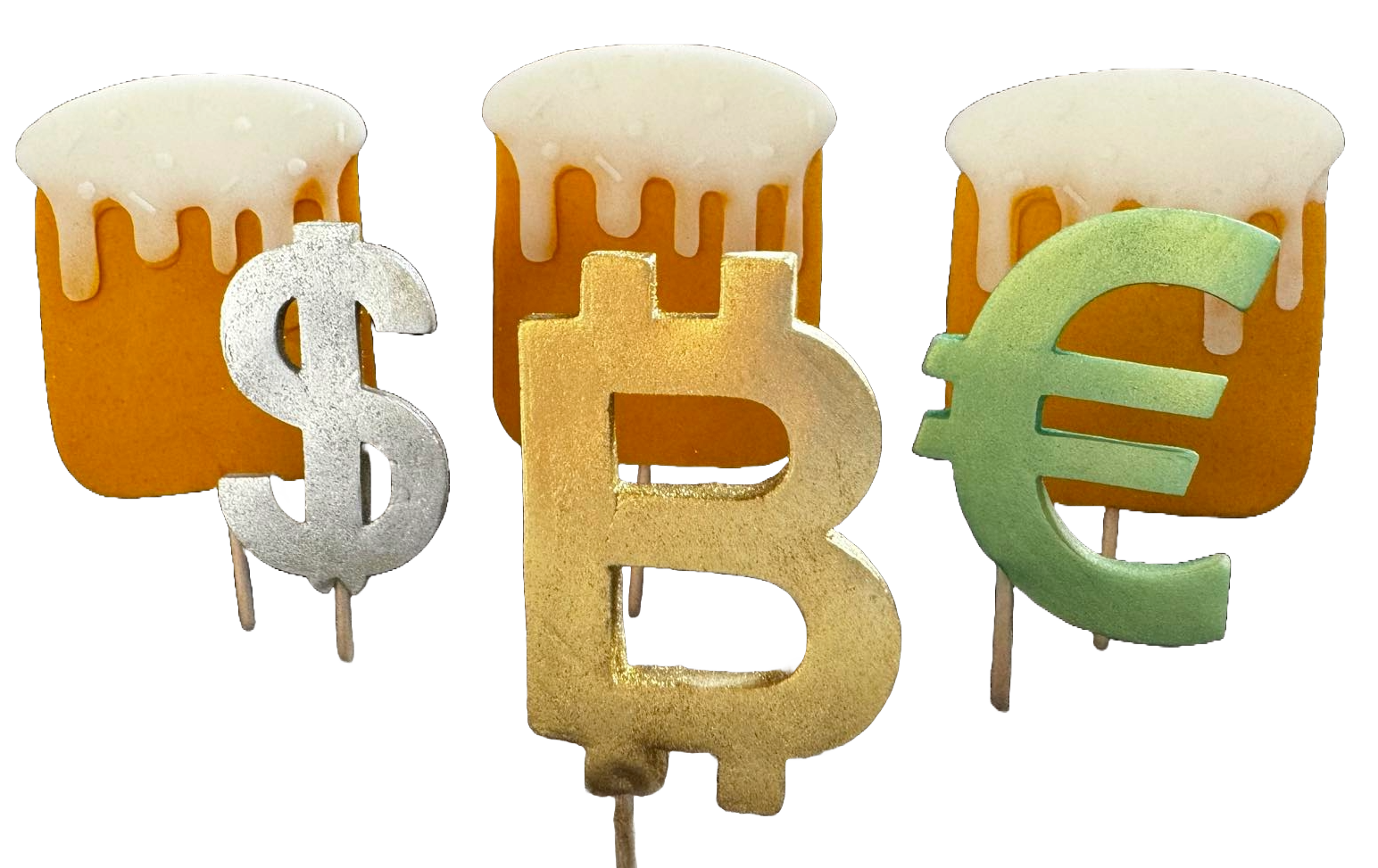 Set 6 decoratiuni comestibile din zahar, Bogatie Decoratiuni din Pasta de Zahar Naty Shop