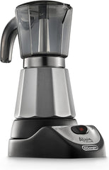 De'Longhi Alicia Plus EMKM6.B Oală Moka (rotativă la 360°, 550 W) Argintiu-Negru
