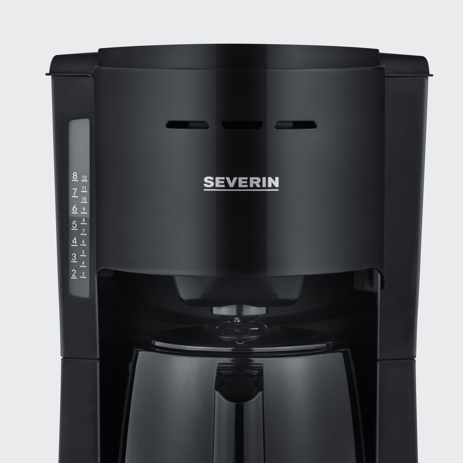 Aparat de cafea cu filtru SEVERIN cu carafă termică, aparat de cafea pentru până la 8 cești, aparat de filtru atractiv cu carafă izolată, negru, 1 litru, KA 9306
