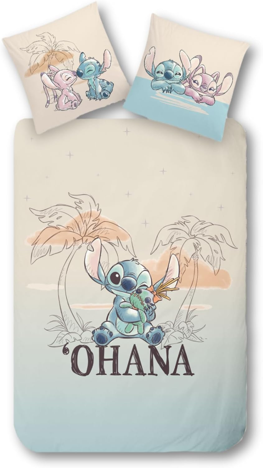 Ropa de Cama Infantil para Niña y Niño Dibujos Animados Ropa de Cama 100% Algodón - Kids Naty Shop Stitch