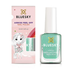 Esmalte de uñas Bluesky Kids - Turquoise Splash, Verde turquesa. Esmalte de uñas para niños fácil de despegar, no tóxico, a base de agua, no se desliza, 5 ml