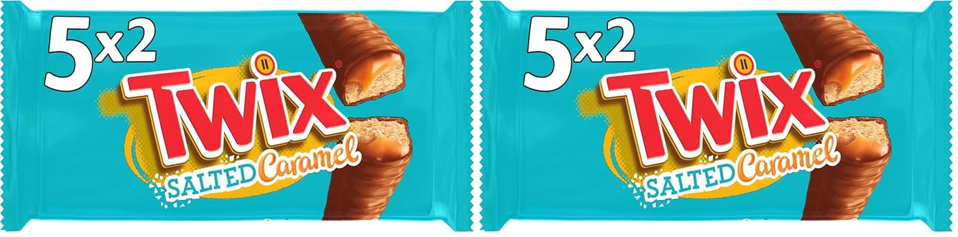 Barras de chocolate con caramelo salado Twix | Paquete de chocolate a granel | 30 barras dobles (30 x 46 g)