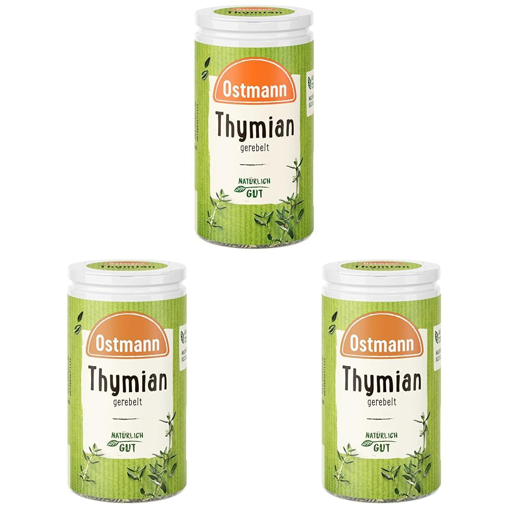 Ostmann Thyme gerebelt 15 g Thyme-Gewürz für viele Fleisch-, Fisch-, Pilz-, und Gemüsegerichte der Mediterranen Küche, Cantidad: 1 unidad