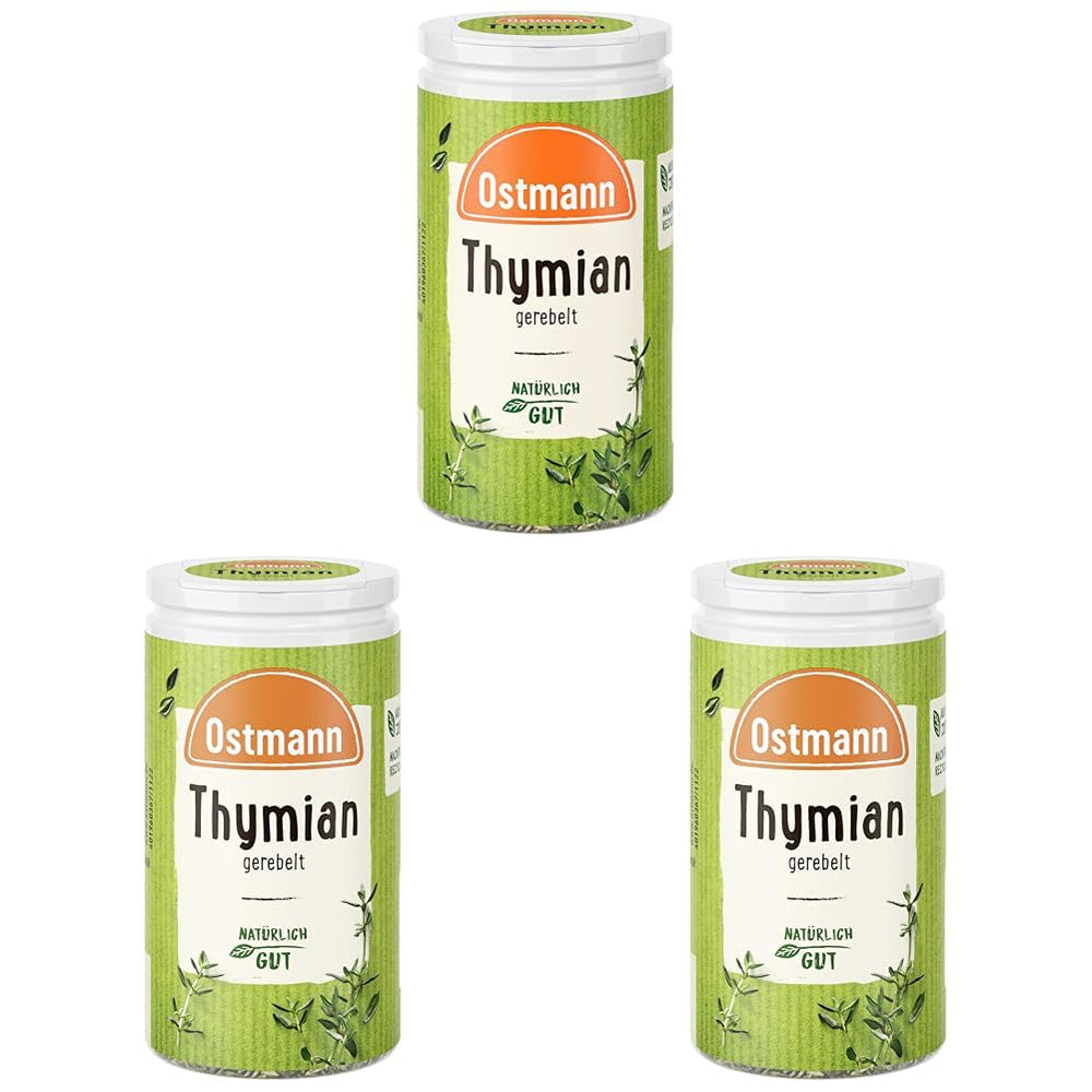 Ostmann Thyme gerebelt 15 g Thyme-Gewürz für viele Fleisch-, Fisch-, Pilz-, und Gemüsegerichte der Mediterranen Küche, Cantidad: 1 unidad