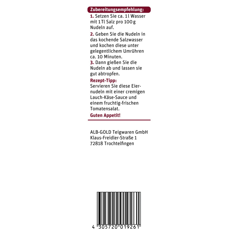 tegut... Fideos al huevo Waves - Fideos de cinta, 1 x 500 g