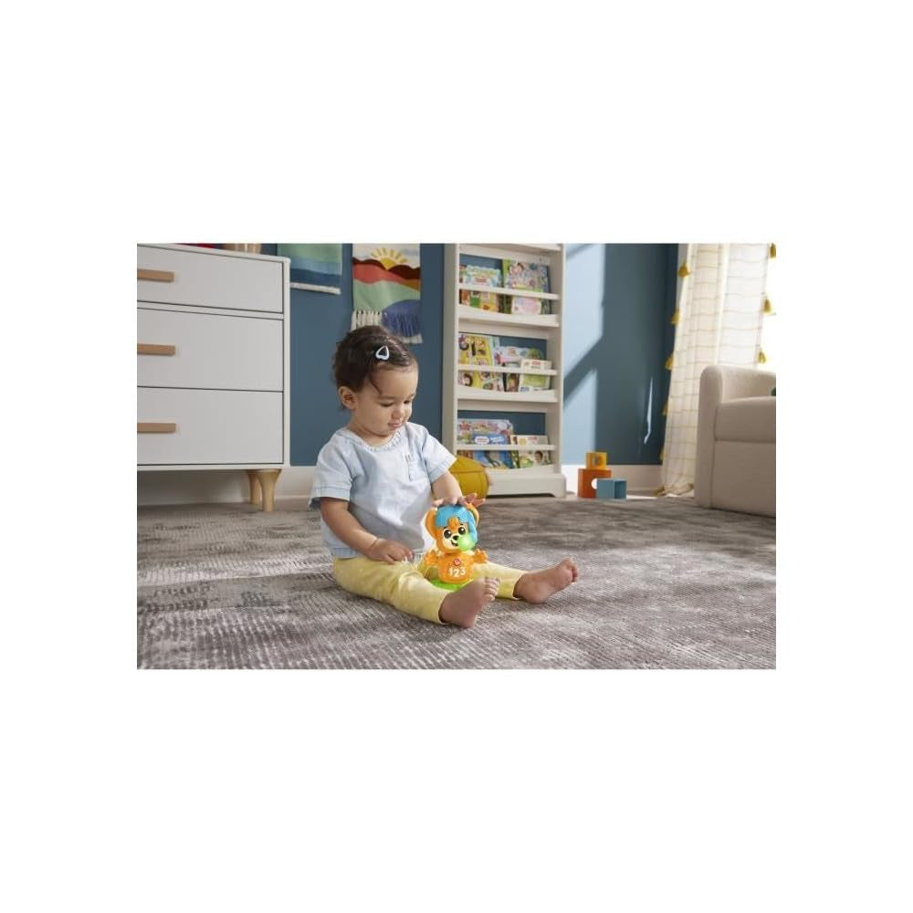 Fisher-Price Sync Squad fox counter toy, jucărie pentru bebeluși și copii mici cu muzică și lumini interactive, de la 9 luni, versiunea franceză, HYK94 Jucarii Bebe Naty Shop