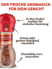KOTÁNYI Chili Birdseye Pepperoncini Mühle, scharf zum frischen Mahlen, paquete 1 (1 x 27 g)