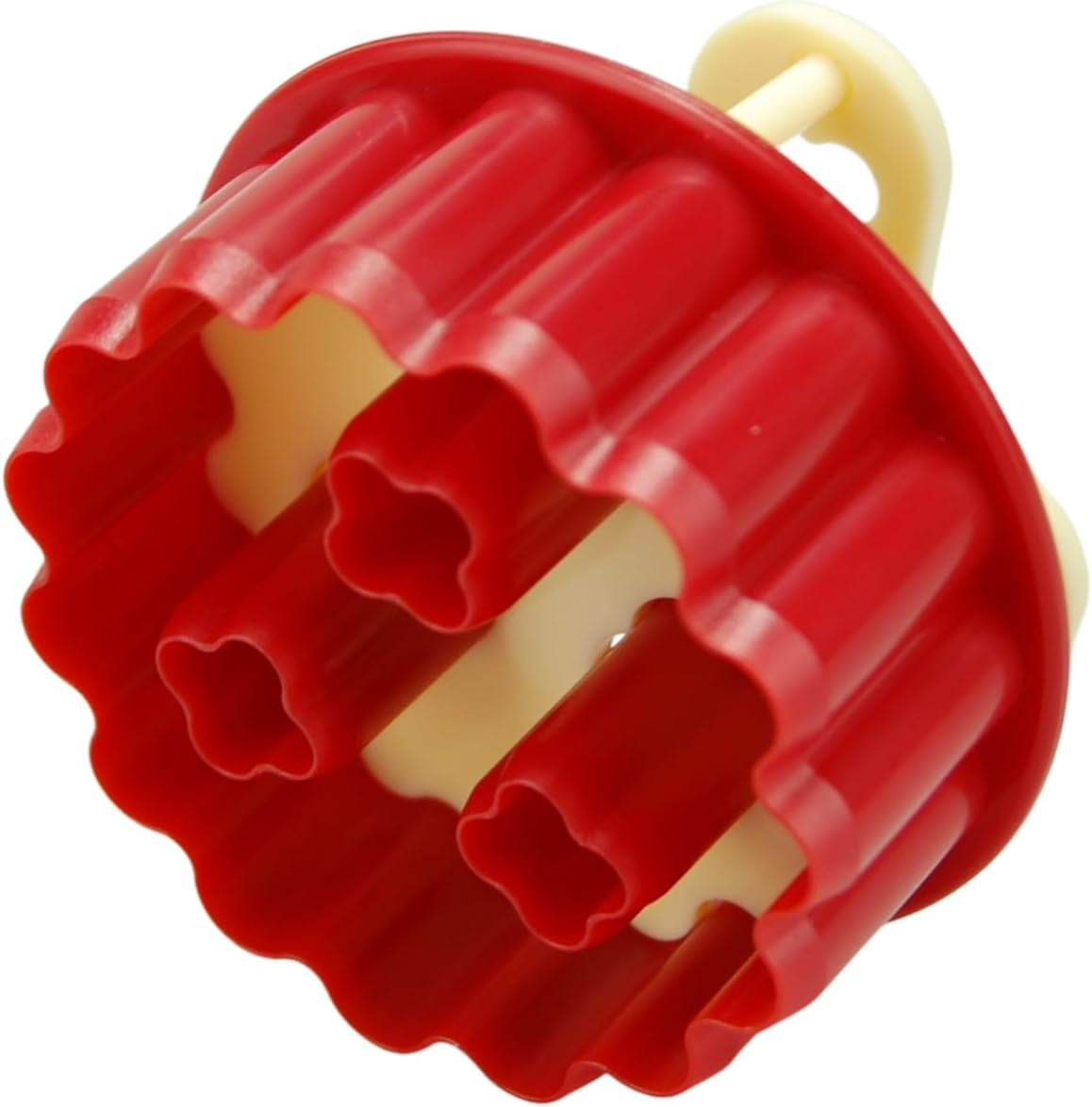 Set de forme pentru biscuiți GSD Household Appliances Linzer, plastic, bej/roșu, pachet de 1