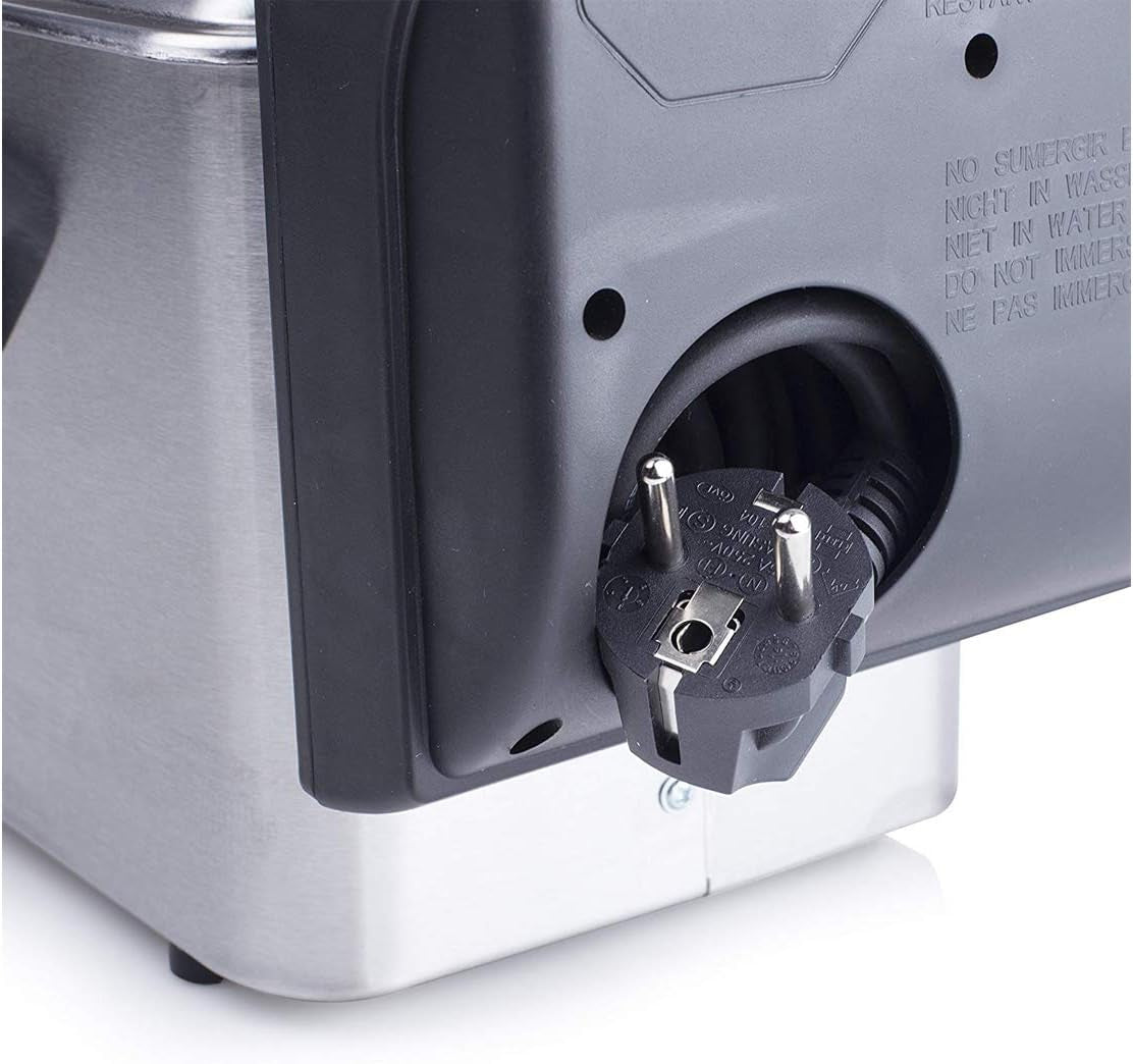 Freidora Tristar de acero inoxidable - Con 2 litros de capacidad, función zona fría y termostato regulable hasta 190°C, FR-6919, plateada Electrodomésticos Naty Shop