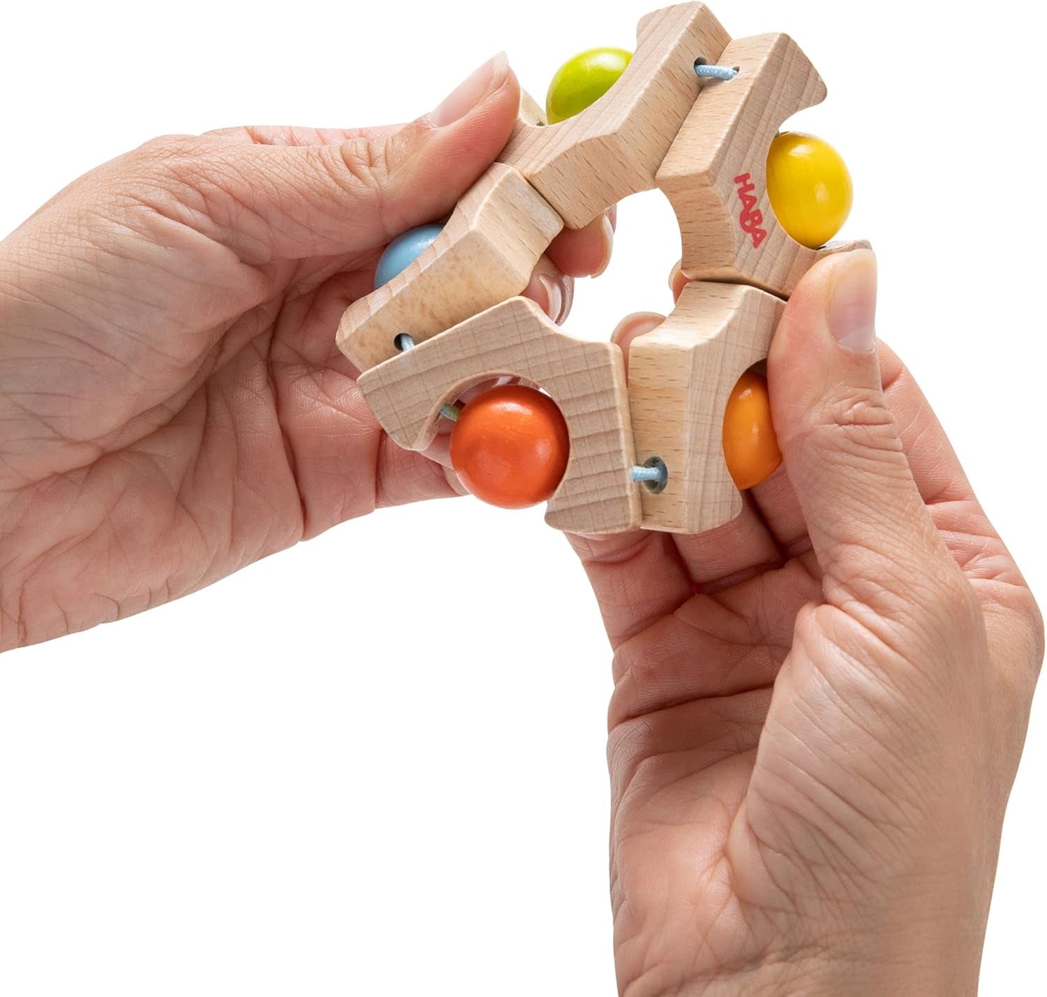 HABA 306692 - Jucărie de prins cu roată cu bile, Jucărie de prins de la 6 luni, Fabricat în Germania, Colorat Jucarii Bebe Naty Shop