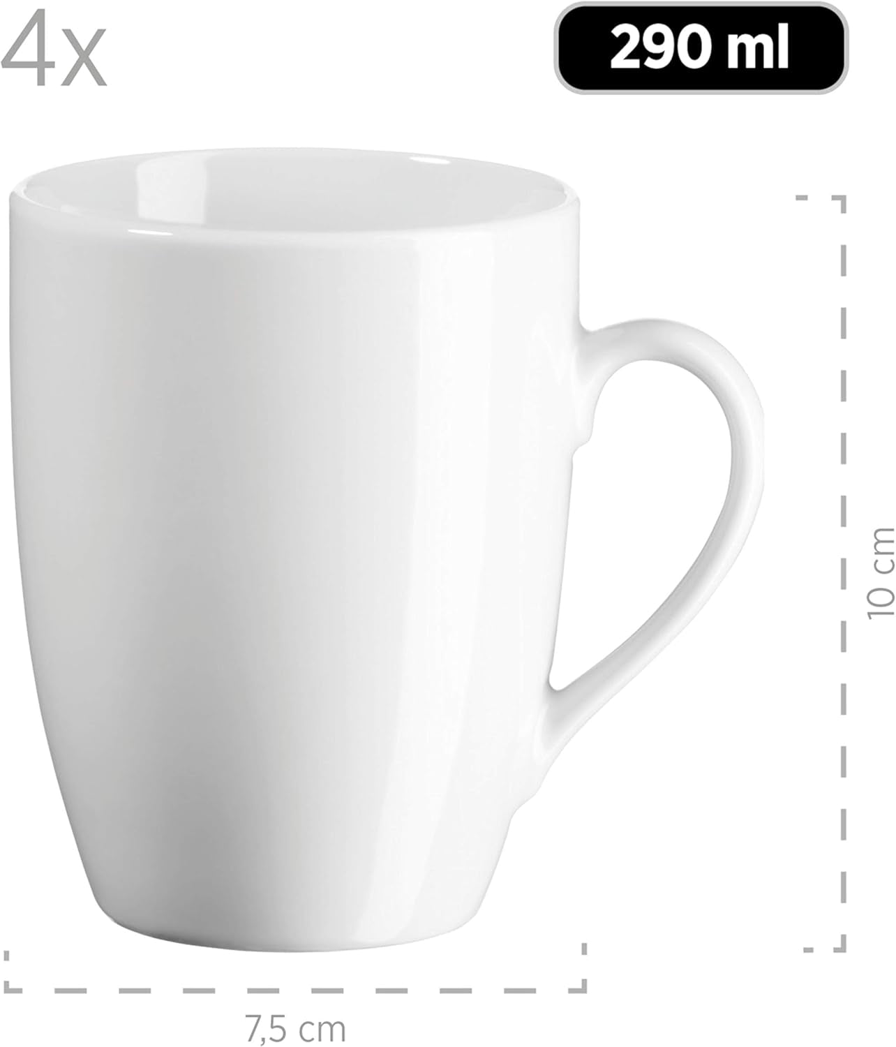 Mäser Kombiservice, Porzellan Barca, Weiß Juegos de vajilla Naty Shop